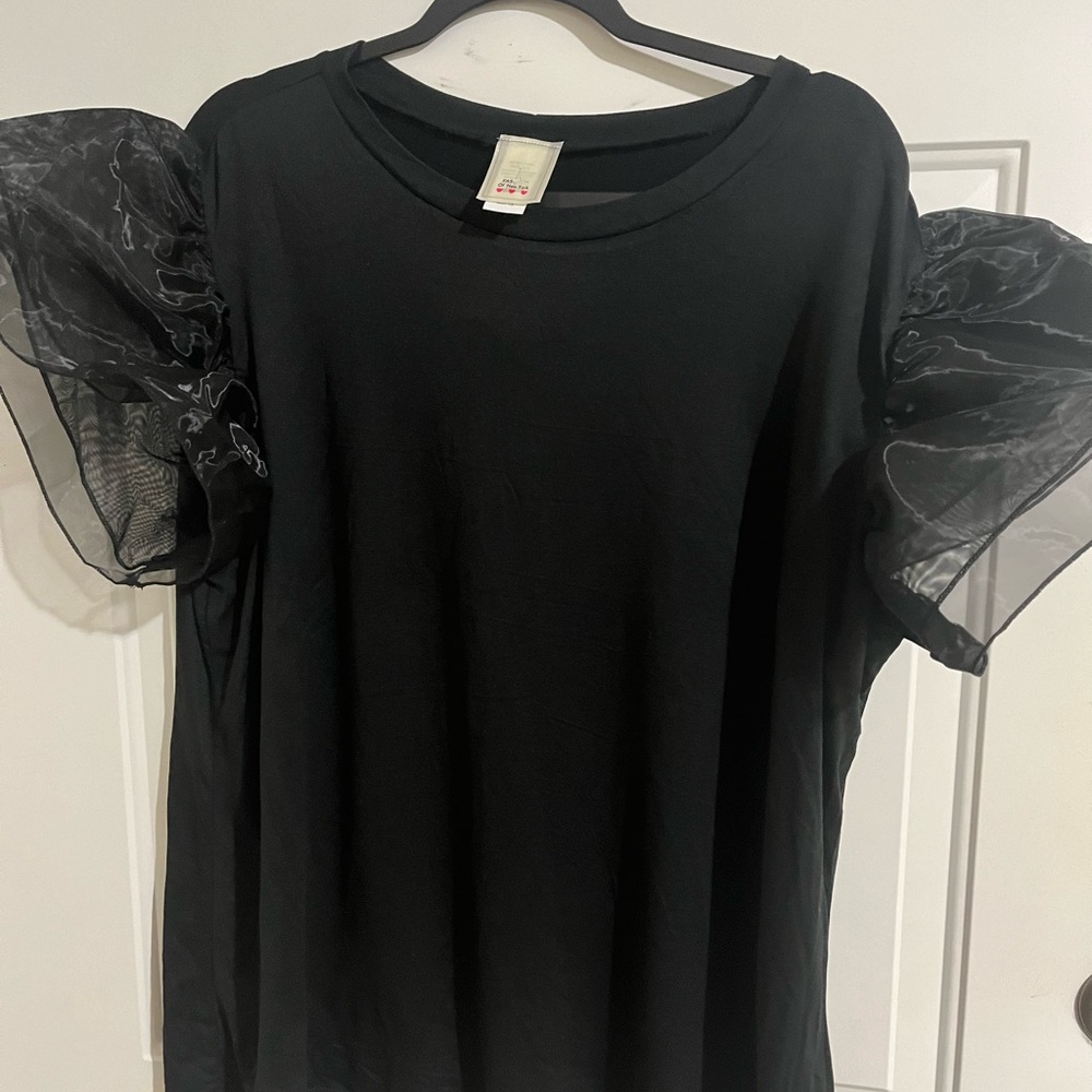 Plus Size Exaggerated Sleeve Top Size 3X